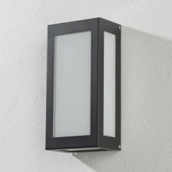 Aqua Rain udendørs LED-væglampe, sensor, antracit