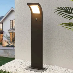 Arcchio Advik LED-vejlampe, 100 cm, antracit, sensor, IP54