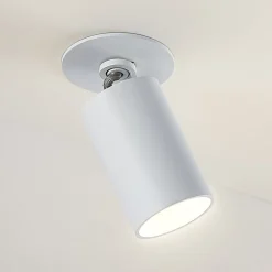 Arcchio Davin indbygningsspot, cylinder, hvidt