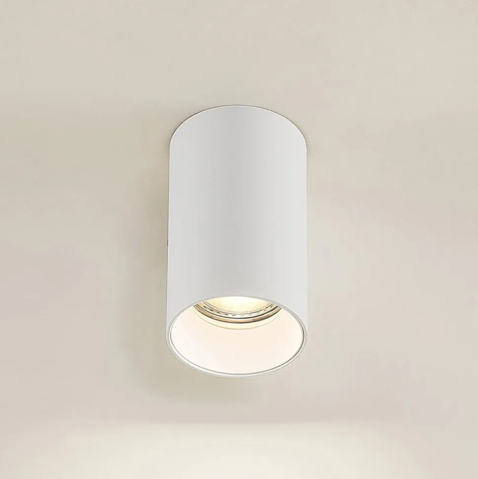 Arcchio Downlight Brinja, hvid, metal, Ø 6 cm, rund, GU10