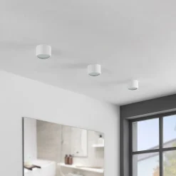 Arcchio downlight Nieva, GX53, hvid, rund, Ø 10cm, metal