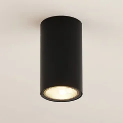 Arcchio downlight Olivir, sort, metal, Ø 6cm, GU10, IP44