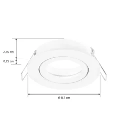 Arcchio downlight Zyron, hvid, Ø 8,2 cm