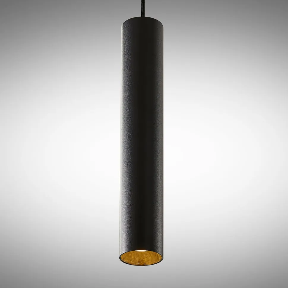 Arcchio Ejona pendellampe, højde 35 cm, sort, aluminium