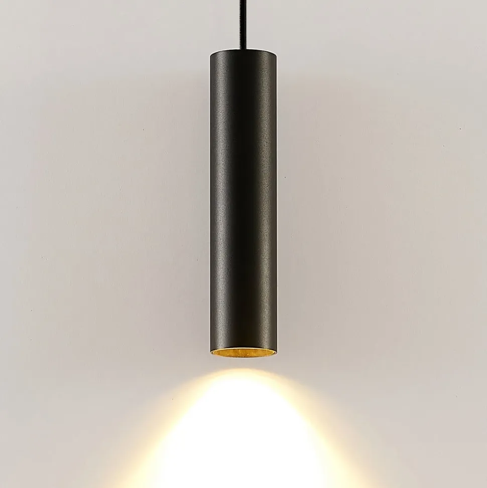 Arcchio Ejona pendellampe, højde 27 cm, sort, aluminium