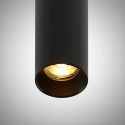 Arcchio Ejona pendellampe, højde 27 cm, sort, aluminium