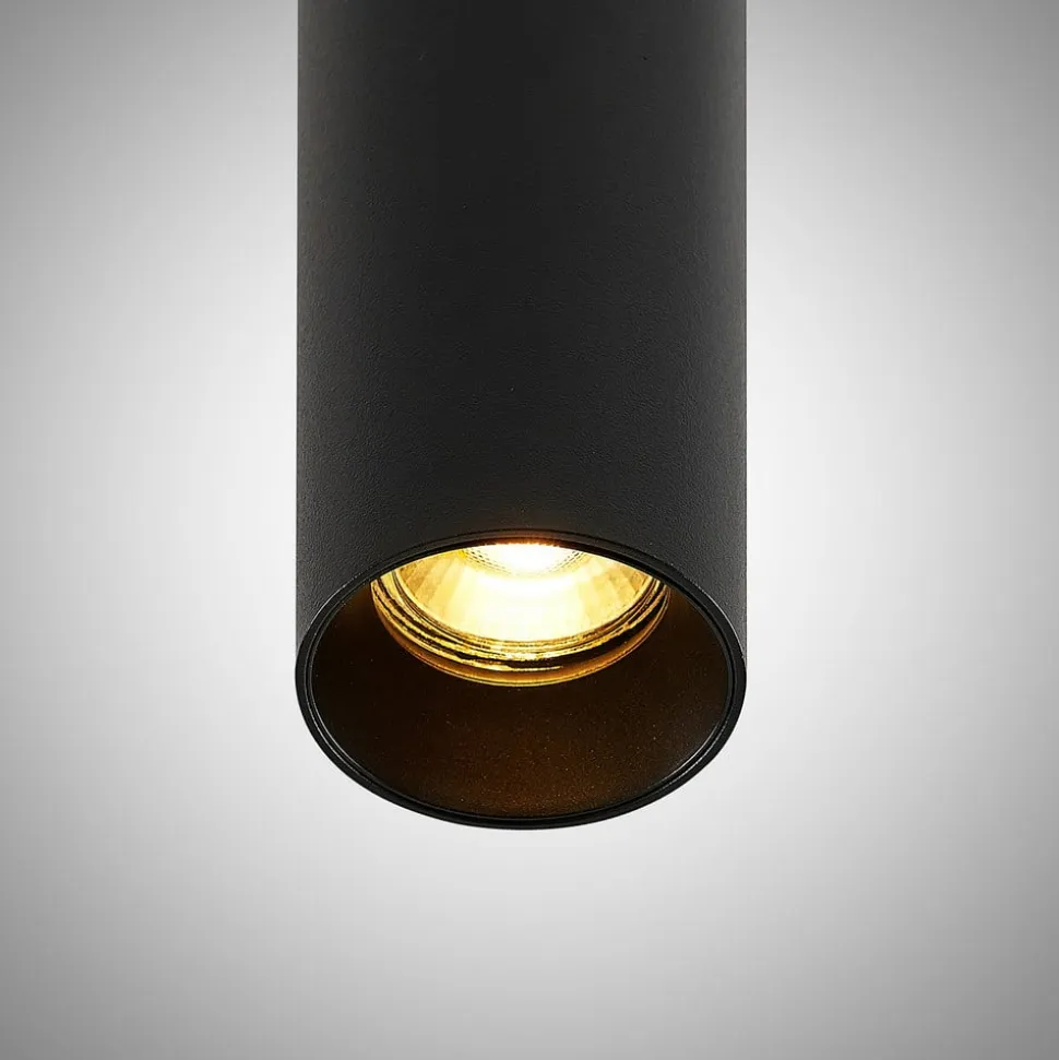 Arcchio Ejona pendellampe, højde 27 cm, sort, aluminium