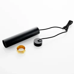 Arcchio Ejona pendellampe, højde 27 cm, sort, aluminium