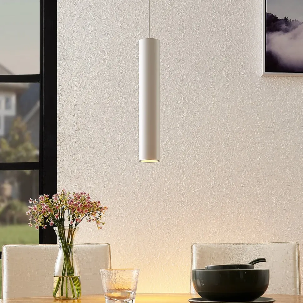 Arcchio Ejona pendellampe, højde 35 cm, hvid, aluminium