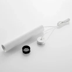 Arcchio Ejona pendellampe, højde 35 cm, hvid, aluminium