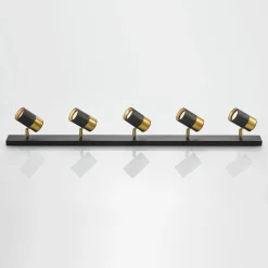 Arcchio Evaro spot, guldring bagtil, 5 lyskilder