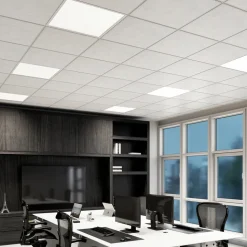 Arcchio forsænket panel Vinas, 62 cm, hvid, aluminium, CCT