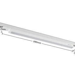 Arcchio Harlow LED-skinnelampe, hvid, 69 cm, 3.000 K