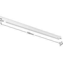 Arcchio Harlow LED-skinnelampe, hvid, 109 cm, 3.000 K