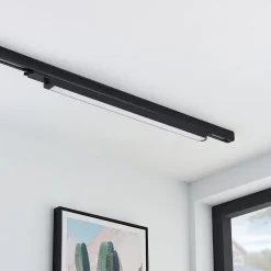 Arcchio Harlow LED-skinnelampe, sort, 69 cm, 3.000 K