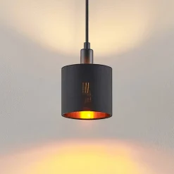 Arcchio Heleni hængelampe, skinne, sort guld 12cm