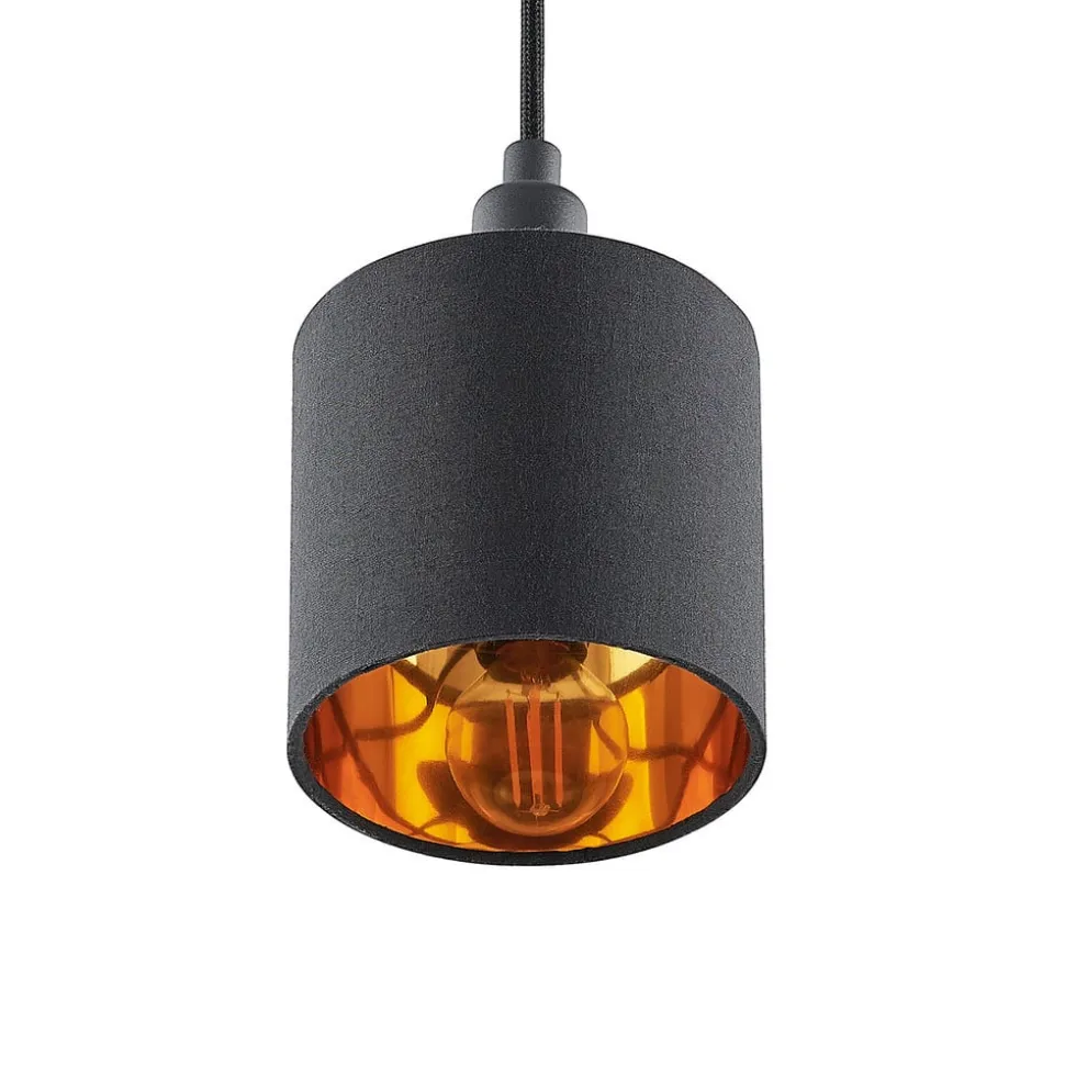 Arcchio Heleni hængelampe, skinne, sort guld 12cm