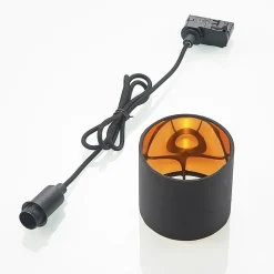 Arcchio Heleni hængelampe, skinne, sort guld 12cm