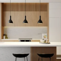 Arcchio hængelampe Cosmina, 1 lyskilde, sort, metal