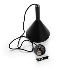 Arcchio hængelampe Tadej, sort-hvid, Ø 19 cm, metal, E27