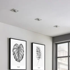 Arcchio indbygget loftspot Sophia, hvid, kantet