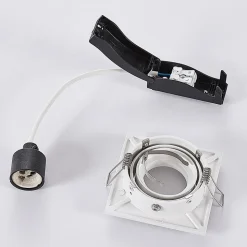 Arcchio indbygget loftspot Sophia, hvid, kantet