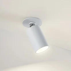 Arcchio indbygningsspot Davin, hvid, cylinder, sæt med 3 stk