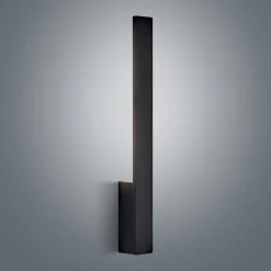 Arcchio Ivano LED-væglampe, 42,5 cm, sort, metal