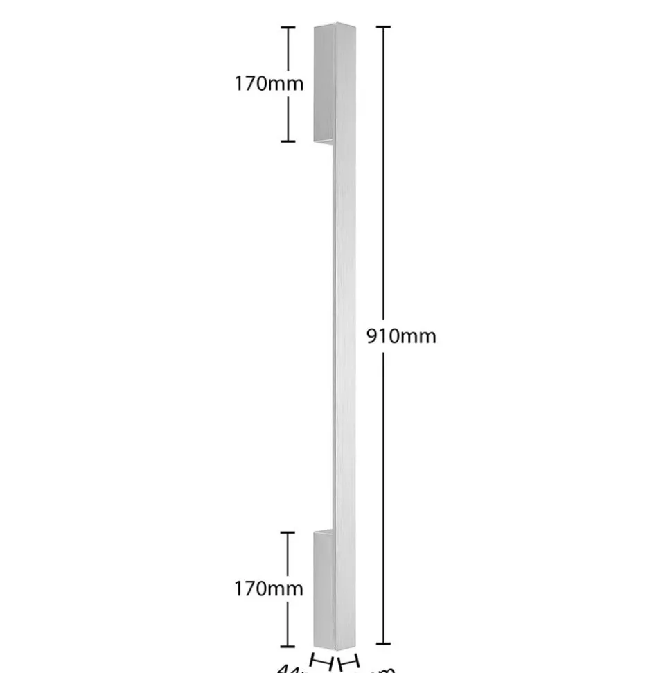Arcchio Ivano LED-væglampe, 91 cm, alu