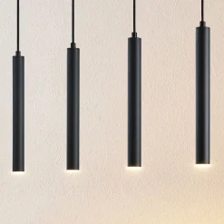 Arcchio Kammeron LED-hængelampe, sort, metal, 80 cm