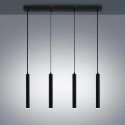 Arcchio Kammeron LED-hængelampe, sort, metal, 80 cm