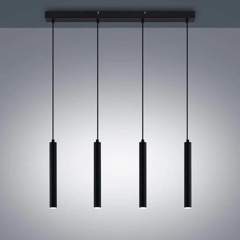 Arcchio Kammeron LED-hængelampe, sort, metal, 80 cm