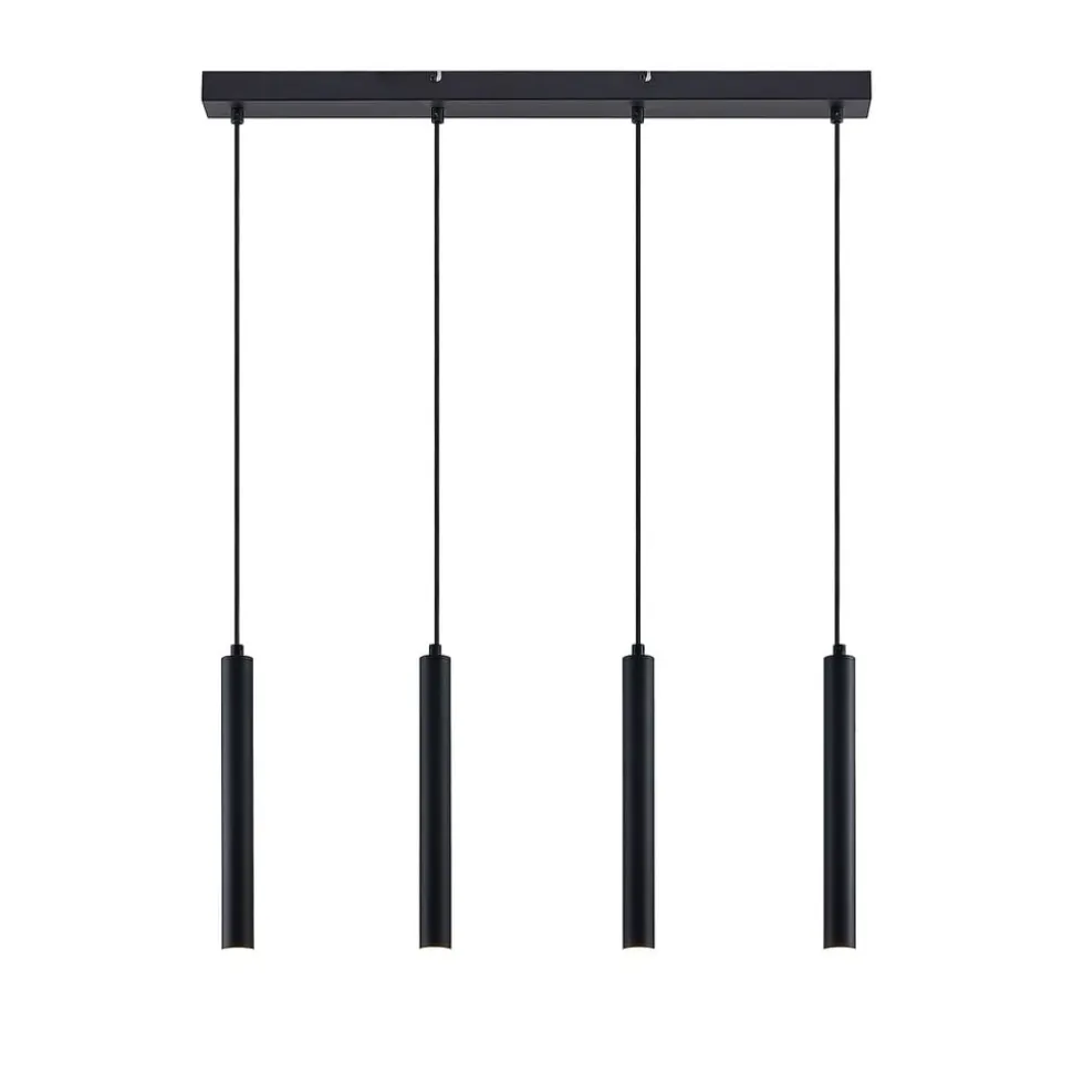 Arcchio Kammeron LED-hængelampe, sort, metal, 80 cm