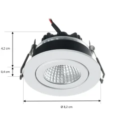 Arcchio LED-downlight Jyra, hvid, 3.000K