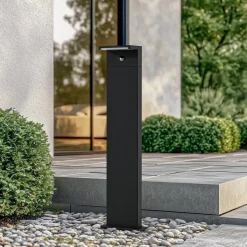 Arcchio LED-gadelampe Iberion, 90 cm, antracit, sensor