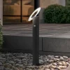 Arcchio LED-gadelampe Tovio, antracit,, Ø 24cm, sensor