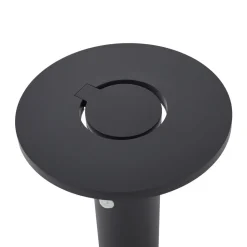 Arcchio LED-gadelampe Tovio, antracit,, Ø 24cm, sensor