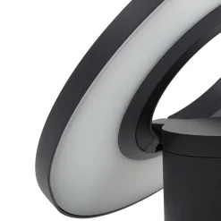 Arcchio LED-gadelampe Tovio, antracit,, Ø 24cm, sensor