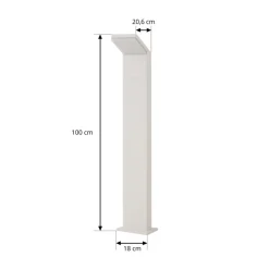 Arcchio LED-gadelampe Yolena, 100 cm, hvid, IP65