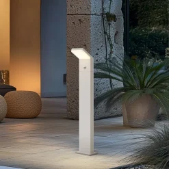 Arcchio LED-gadelampe Yolena, sensor, 100 cm, hvid, IP54
