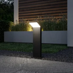 Arcchio LED-gadelampe Yolena, 60 cm, antracit, aluminium
