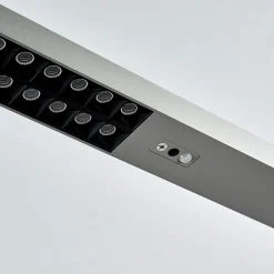 Arcchio LED-gulvlampe til kontor Jolinda, sølv, 4.000 K, sensor