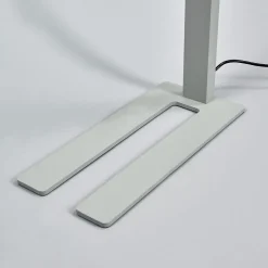 Arcchio LED-gulvlampe til kontor Jolinda, sølv, 4.000 K, sensor