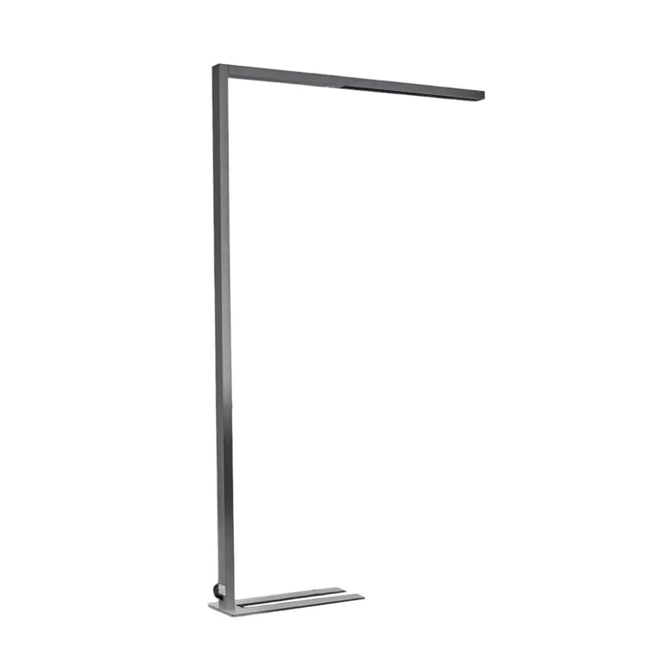 Arcchio LED-gulvlampe til kontor Jolinda, sæt med 2, sølv, 4.000 K