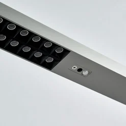 Arcchio LED-gulvlampe til kontor Jolinda, sæt med 2, sølv, 4.000 K