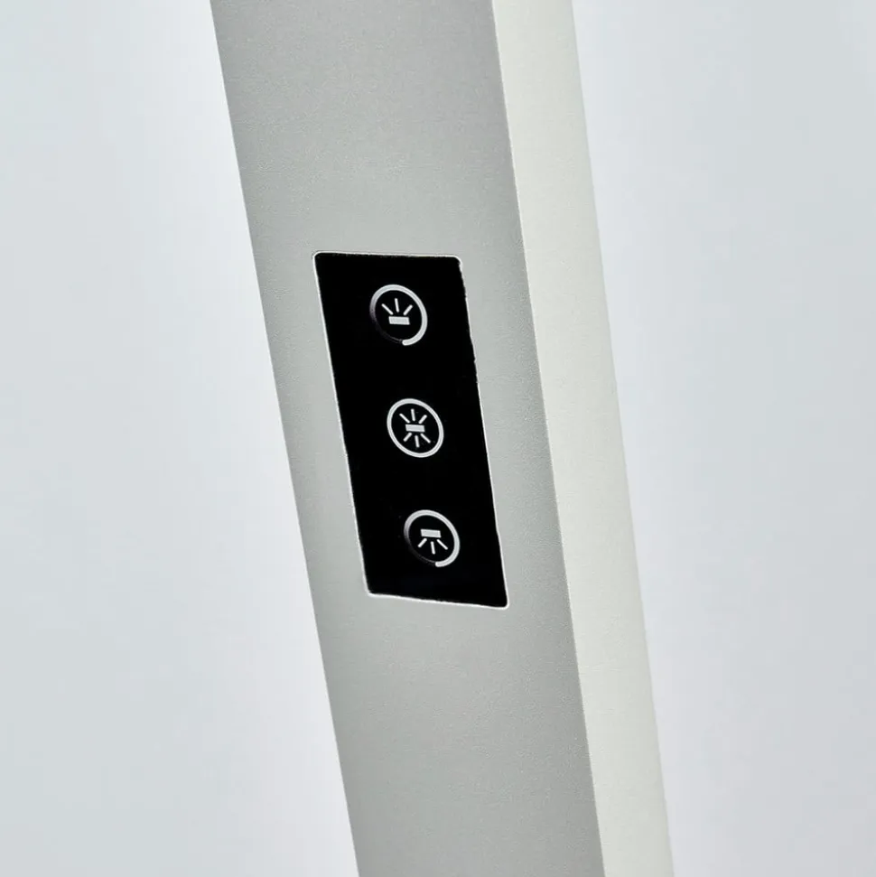 Arcchio LED-gulvlampe til kontor Jolinda, sæt med 2, sølv, 4.000 K