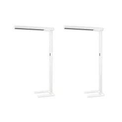 Arcchio LED-gulvlampe til kontor Susi, sæt med 2, hvid, sensor