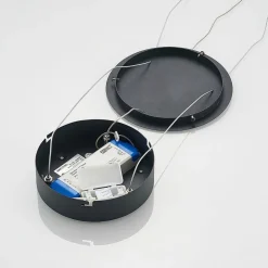 Arcchio LED-hængelampe Albiona, sort, 1 ring, Ø 80 cm