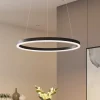 Arcchio LED-hængelampe Albiona, sort, 1 ring, Ø 60 cm