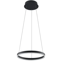 Arcchio LED-hængelampe Albiona, sort, 1 ring, Ø 40 cm
